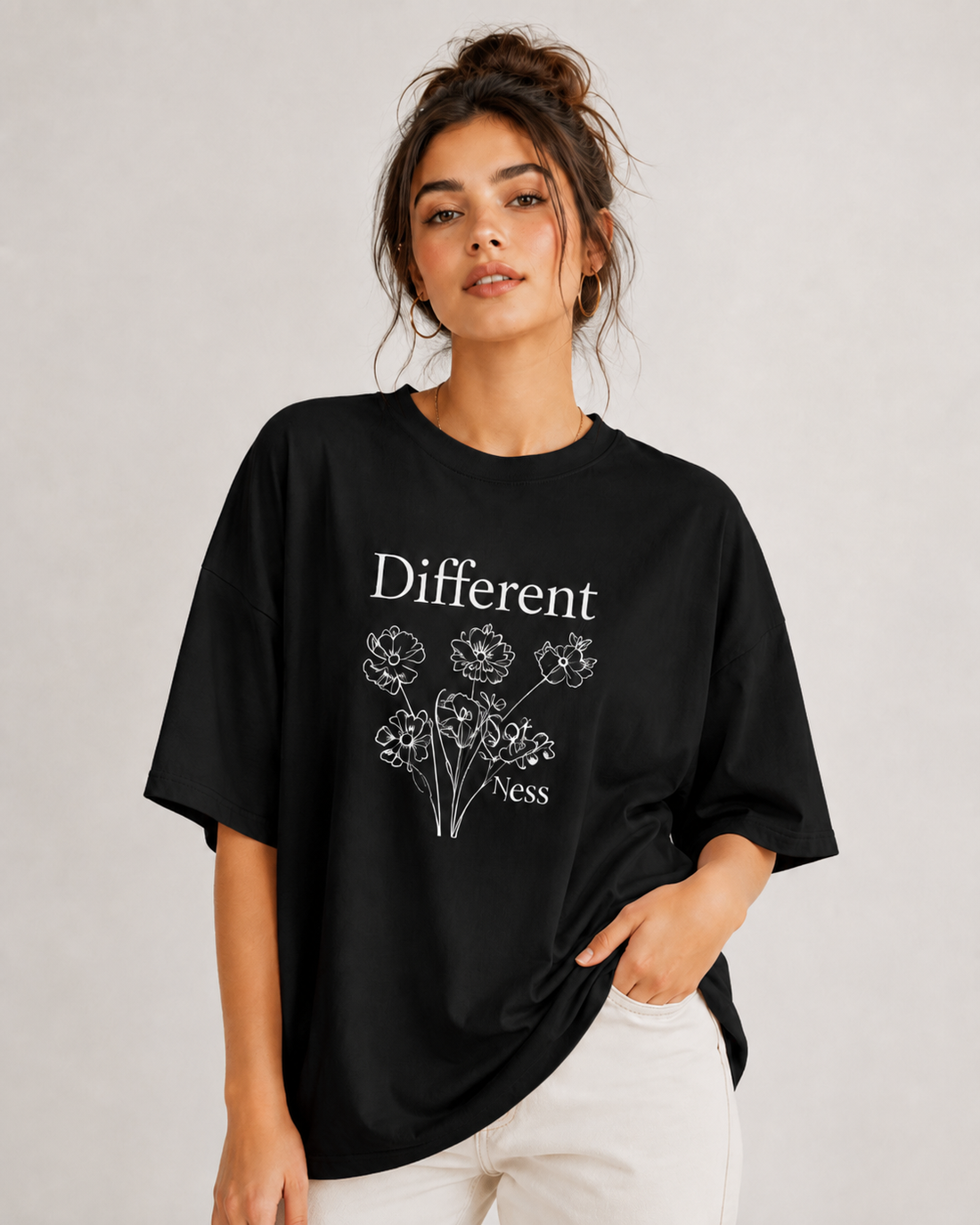 Different Ness Oversized Graphic T-Shirt ( FKSM GD 04 )