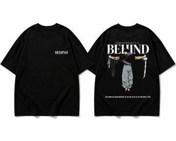 Premium Oversized “BEHIND” Graphic Printed T-Shirt – Streetwear Heavy Cotton Unisex Fit