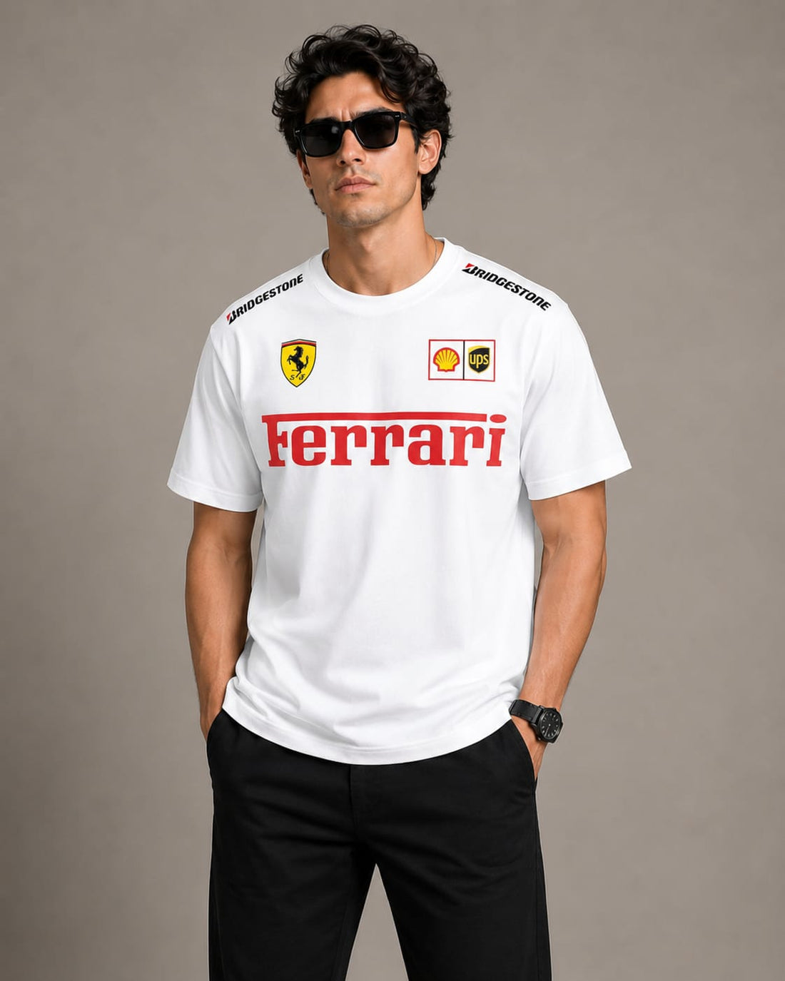 Premium Ferrari Racing Inspired Oversized T-Shirt – Streetwear Luxury Edition