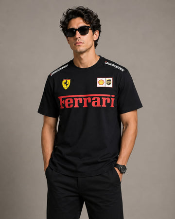 Premium Ferrari Racing Inspired Oversized T-Shirt – Streetwear Luxury Edition