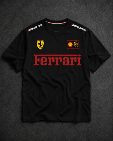 Premium Ferrari Racing Inspired Oversized T-Shirt – Streetwear Luxury Edition