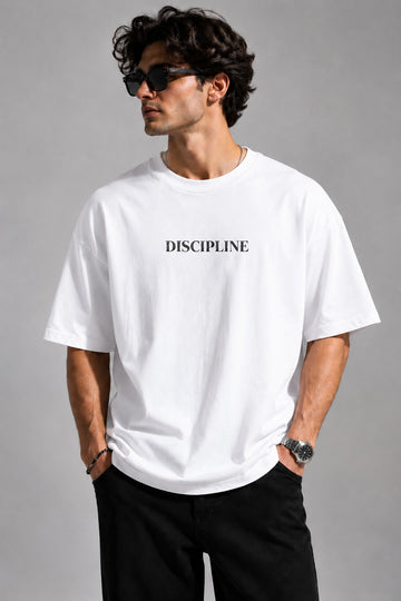 DISCIPLINE Oversized Graphic T-Shirt – Premium Streetwear Cotton Tee