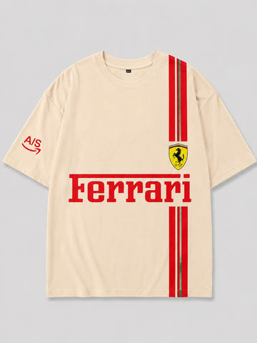 Premium Ferrari Inspired Oversized T-Shirt – Luxury Streetwear Racing Edition