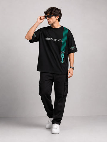 Men’s Oversized Motorsport Graphic T-Shirt – Premium Cotton Streetwear Tee