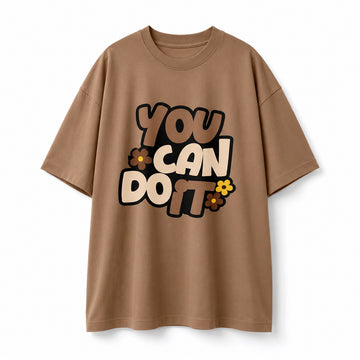 Unisex Oversized Graphic T-Shirt – Premium Cotton Streetwear Tee | You Can Do It Design